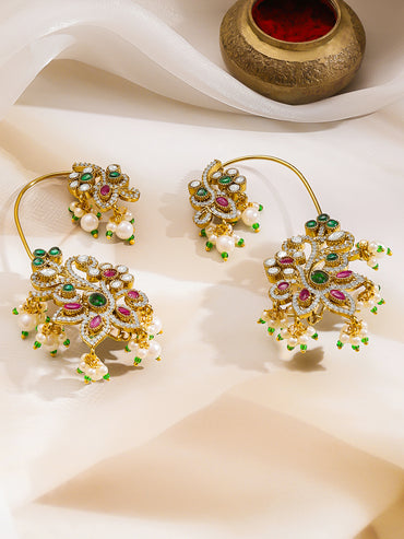 Heritage Bloom Pearl Statement Ear Cuffs