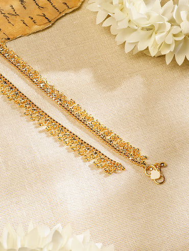 Timeless Beauty 22K Gold-Plated Linked Chain Anklet