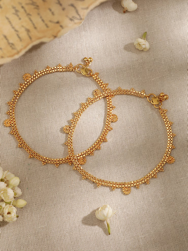 Rubans Set Of 2 Gold-Plated Anklet