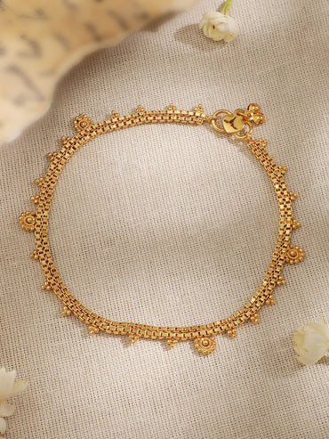 Rubans Set Of 2 Gold-Plated Anklet