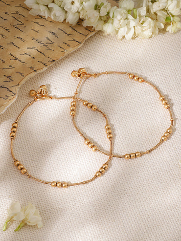 Rubans Gold-Plated Anklet