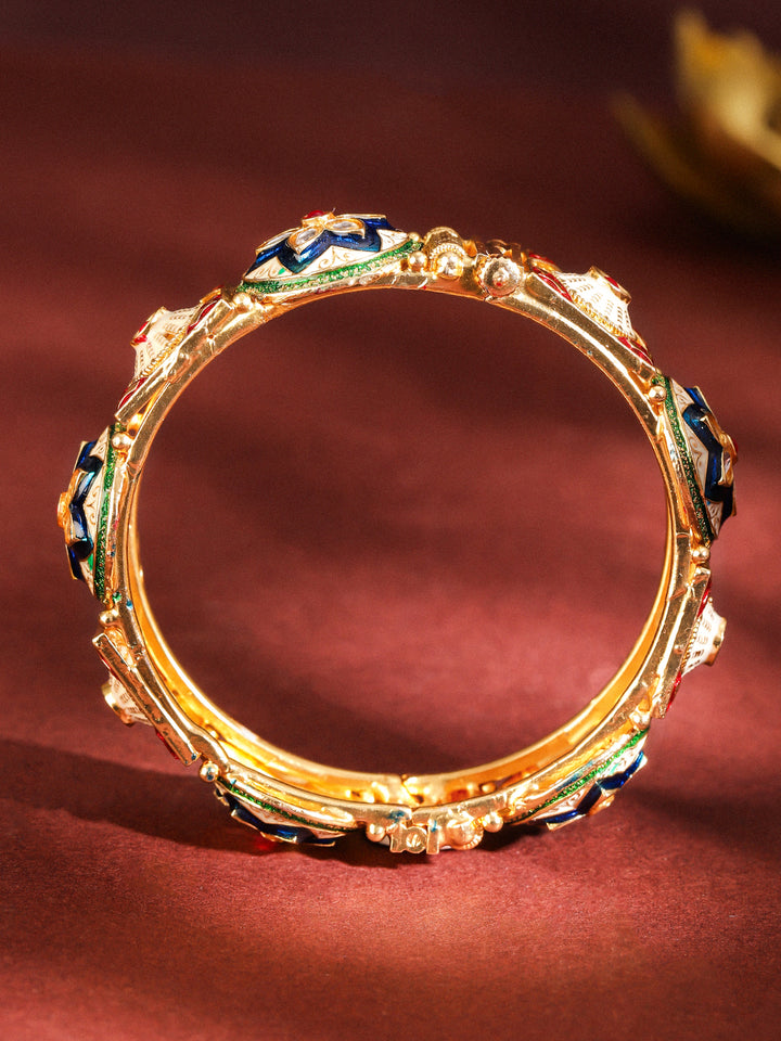 Golden Spark Multicolour Bangles