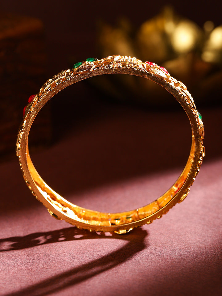 Gleaming Loops Kundan Bangles