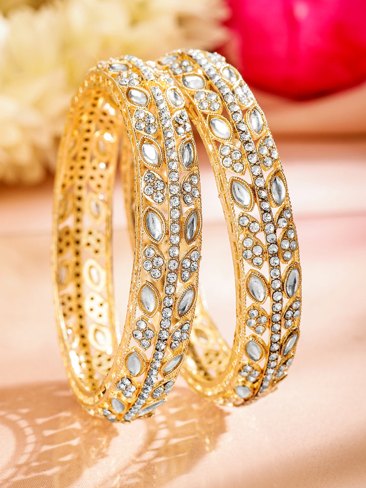 Gleaming Loops Kundan Bangles