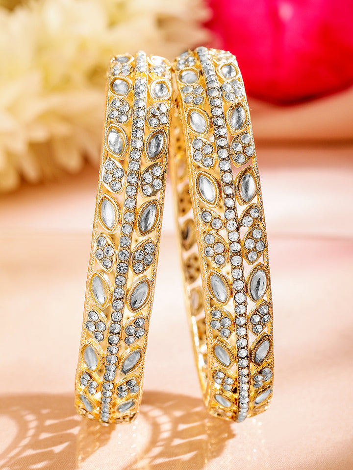 Gleaming Loops Kundan Bangles