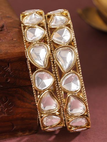 Handcrafted Kundan Polki Bangles