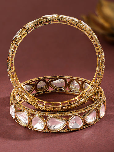 Handcrafted Kundan Polki Bangles