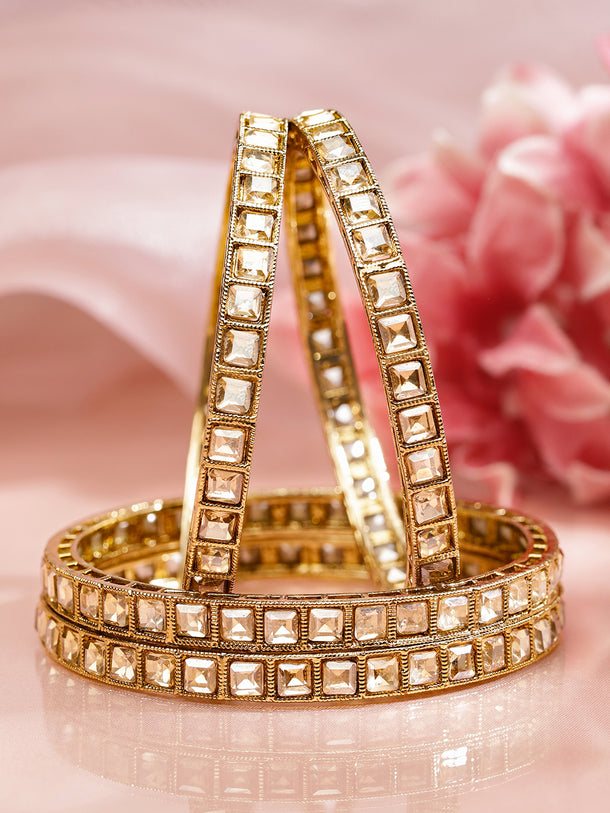 Kundan Glow Minimal Bangles