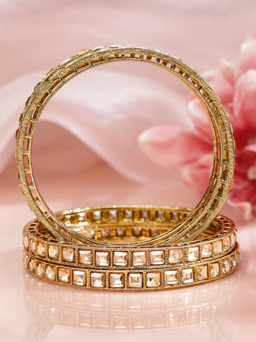 Kundan Glow Minimal Bangles