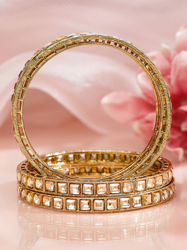 Kundan Glow Minimal Bangles