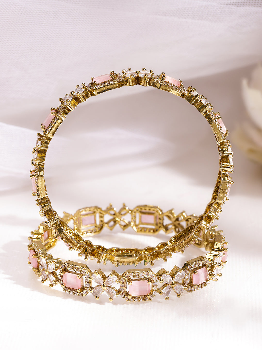 Pink Hues Floral Bangle