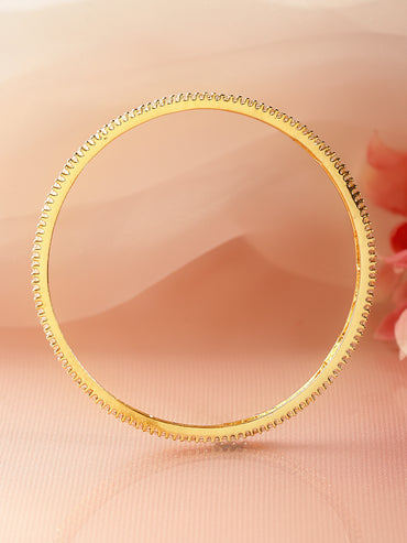 American Diamond Zirconia Studded Gold Bangles Set Of 4