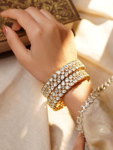 Festive Glow Pear-Cut Zirconia Bangles