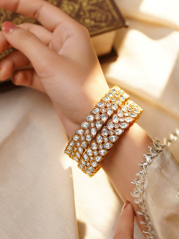 Festive Glow Pear-Cut Zirconia Bangles