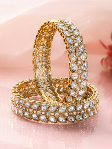 Festive Glow Pear-Cut Zirconia Bangles
