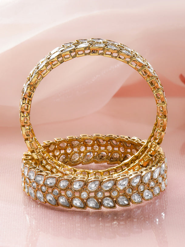 Festive Glow Pear-Cut Zirconia Bangles