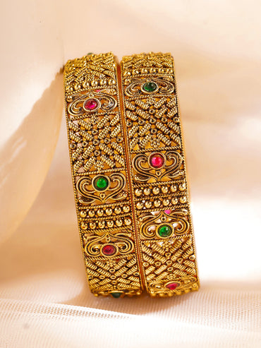 Festive Glow Classic Gold Bangles