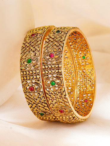 Festive Glow Classic Gold Bangles