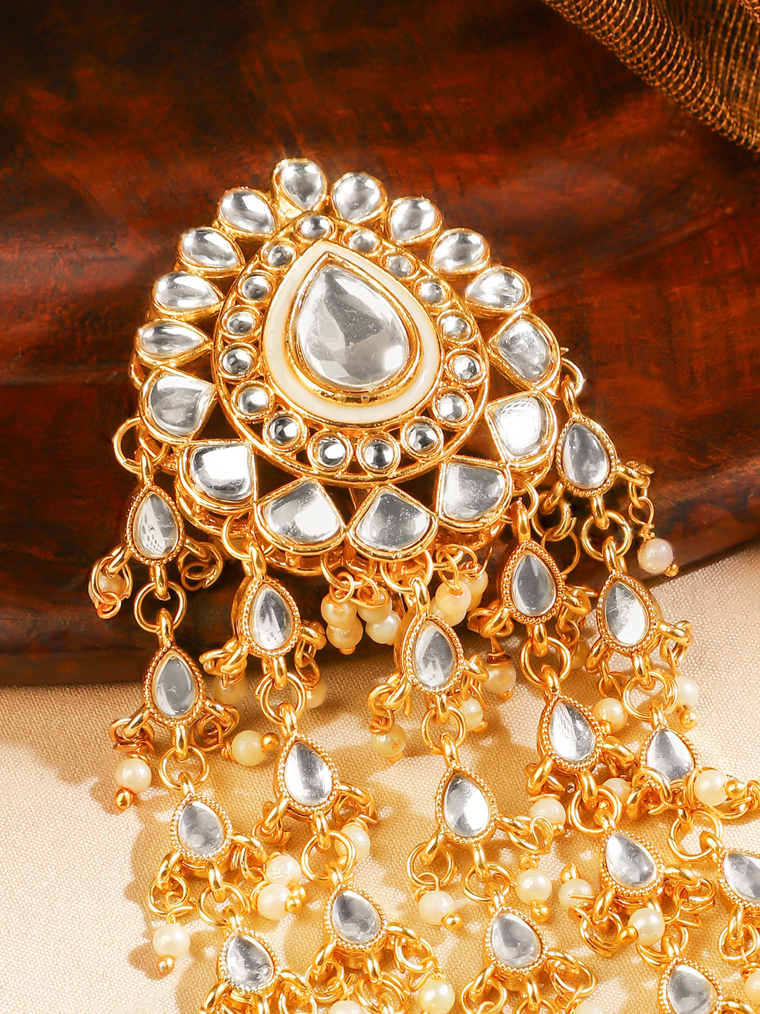 Tradition Touch Kundan Hair Brooch