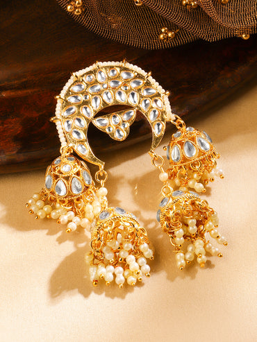 Opulent Kundan Hair Brooch