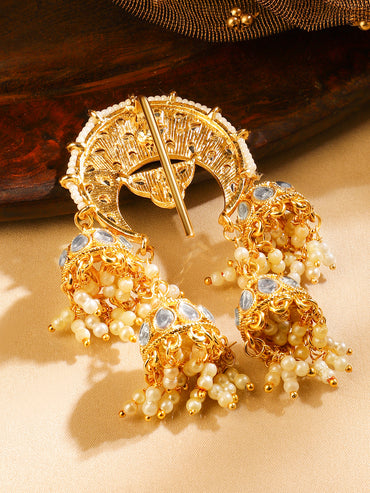 Opulent Kundan Hair Brooch