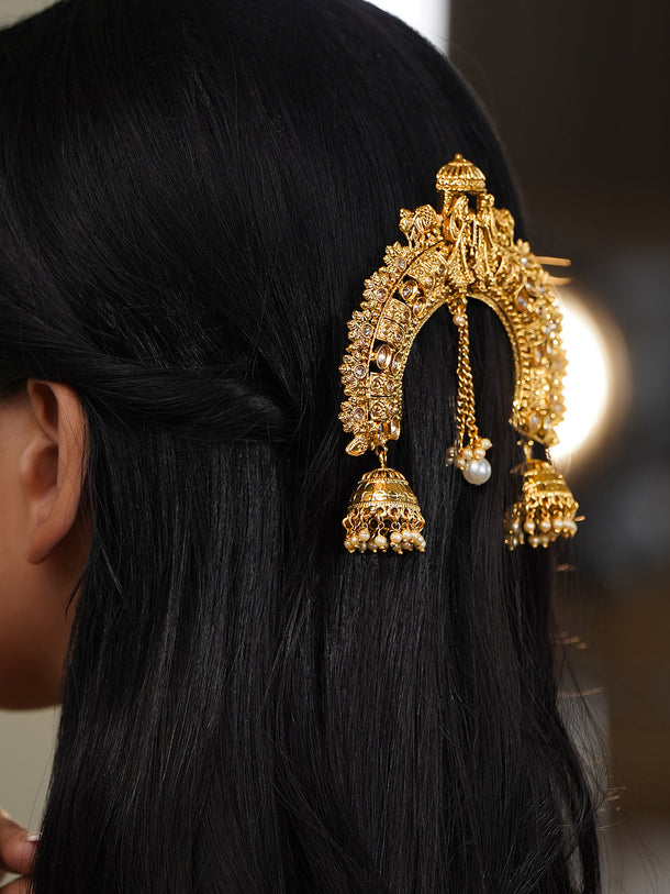 Royal Kundan Bridal Hair Accessory