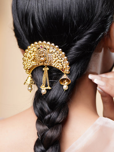 Bridal Temple Pearl Hair Accessory