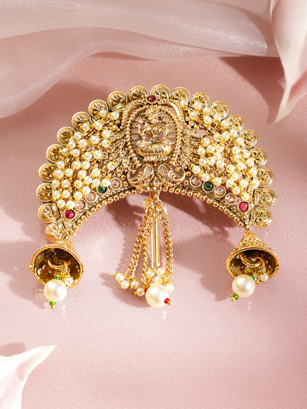 Bridal Temple Pearl Hair Accessory