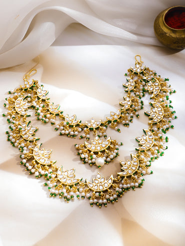 Traditional Glow Kundan Hair Brooch