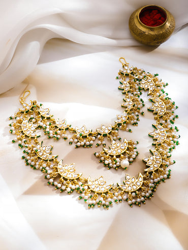 Traditional Glow Kundan Hair Brooch