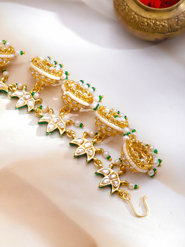 Tradition Touch Kundan Hair Brooch