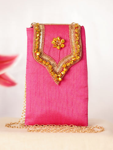 Gold Embellished Festive Statement Sling Bag