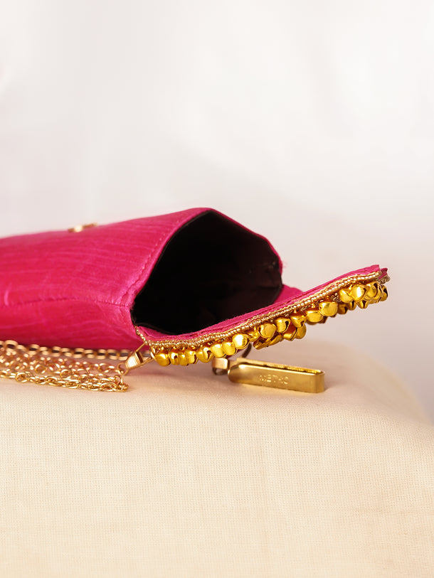 Gold Embellished Festive Statement Sling Bag