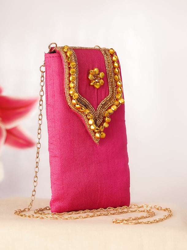 Pink Festive Statement Sling Bag