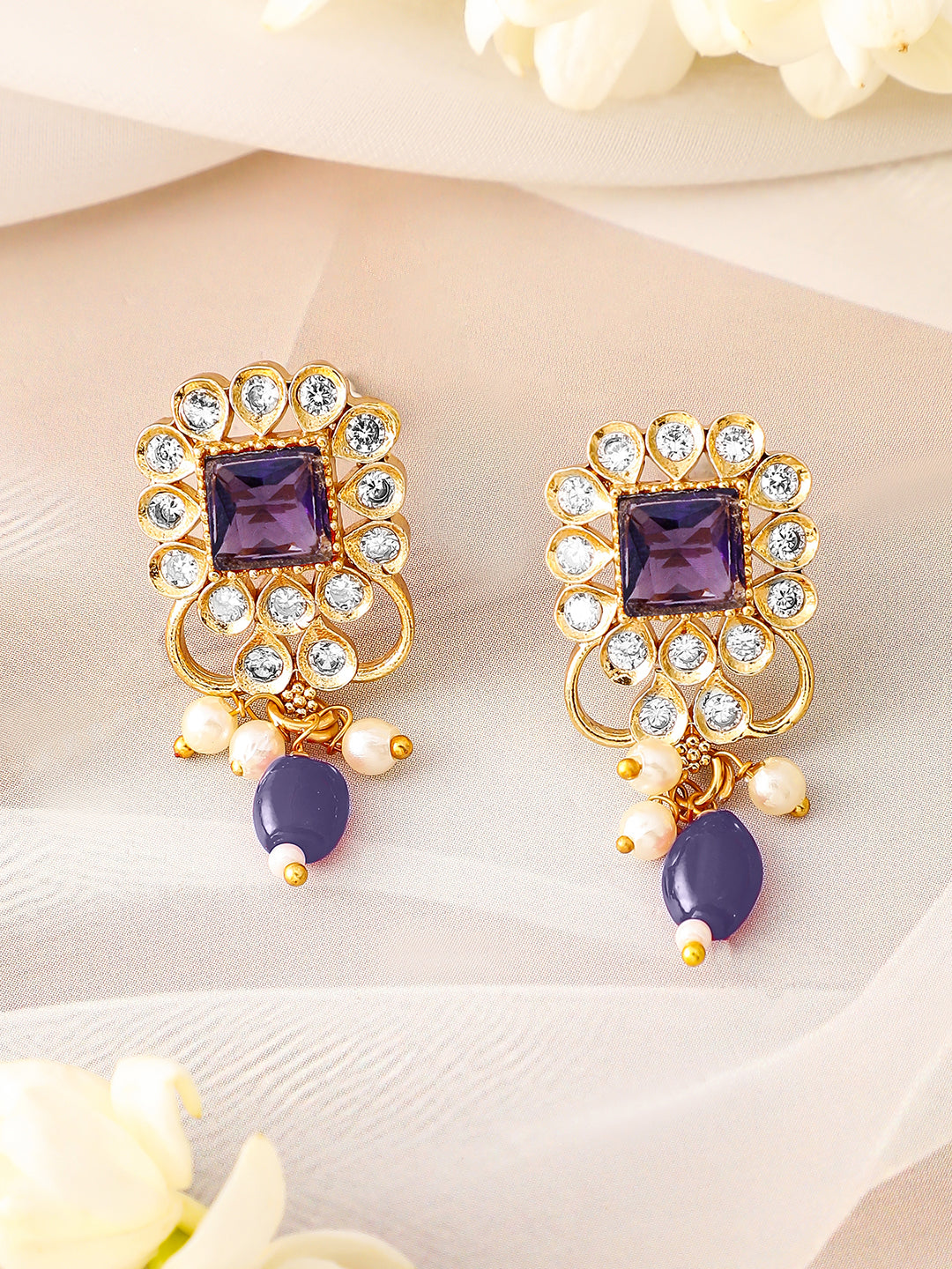 American Diamond Zirconia Blue Choker Set