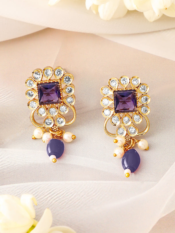 American Diamond Zirconia Blue Choker Set