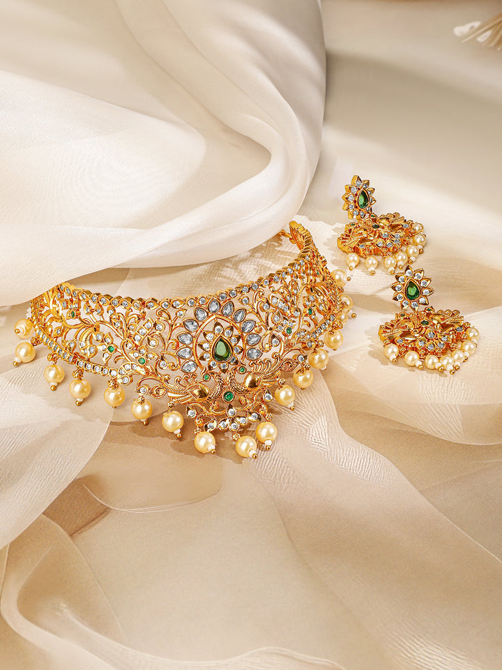 Captivating Green Choker Set