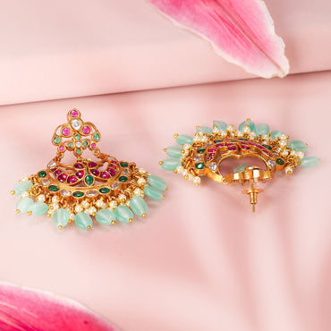 Enchanting Multicolour Kundan Chandbali