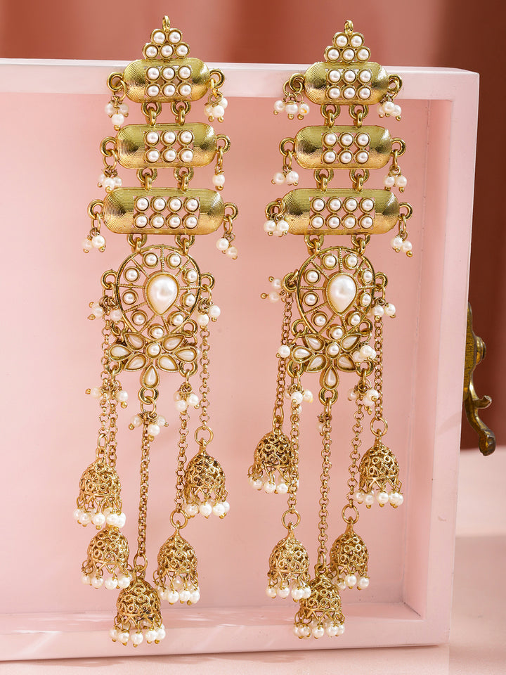 Polished Multi-Chain Kundan Jhumka