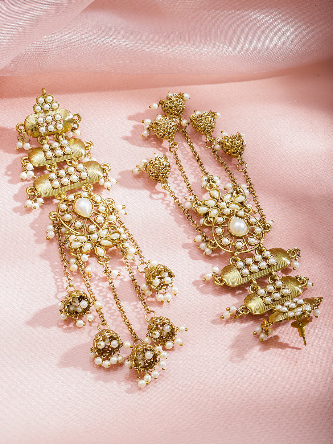 Polished Multi-Chain Kundan Jhumka