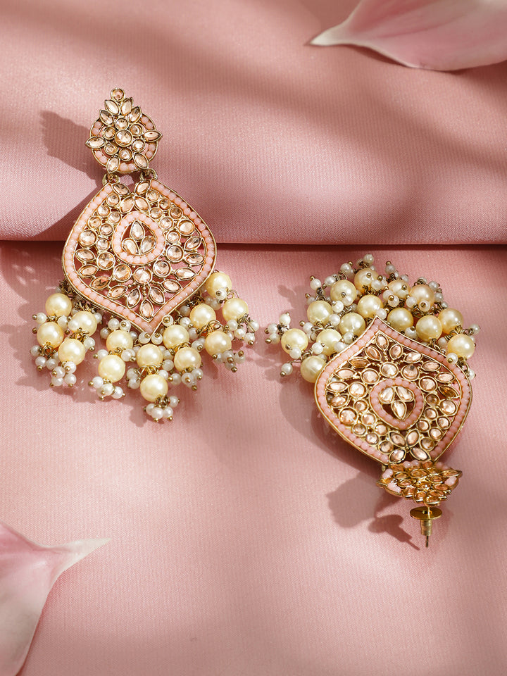 Luminous Gold-Tone Crystal Danglers