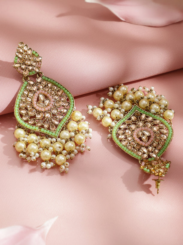 Lush Glow Green Danglers