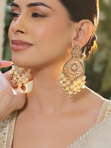 Stardust Champagne Chandelier Earrings