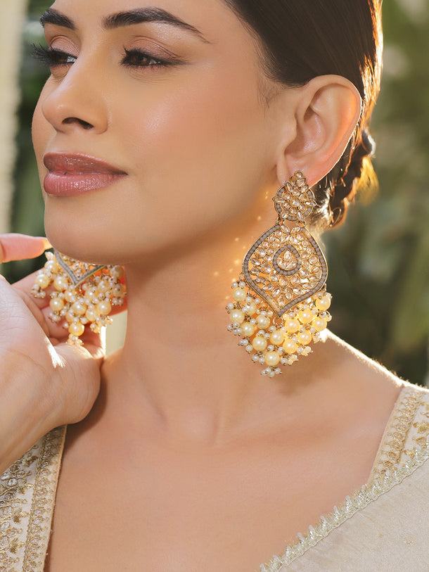 Stardust Champagne Chandelier Earrings