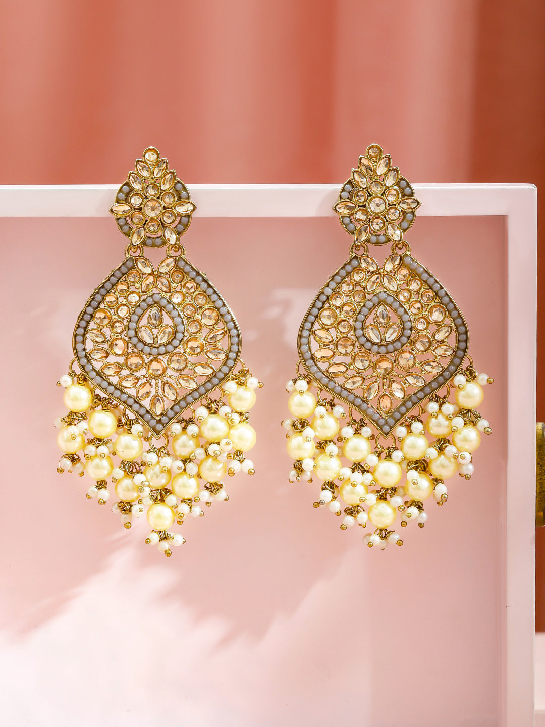 Stardust Champagne Chandelier Earrings