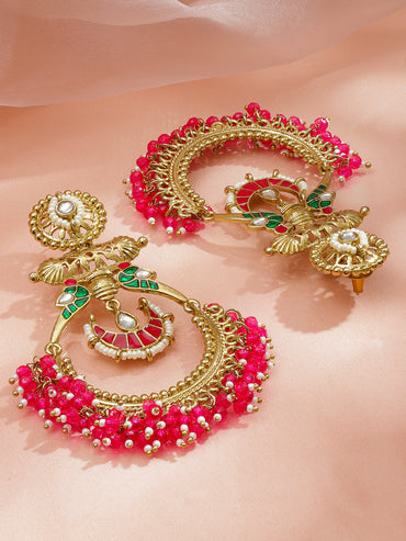 Rich Pink Traditional Chandbali