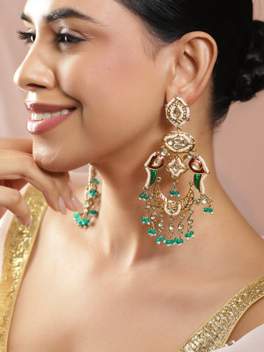 Artisan Peacock Green Danglers