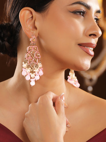 Heritage Charm Light Pink Danglers