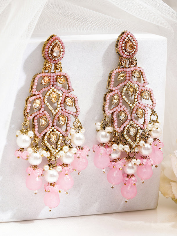 Heritage Charm Light Pink Danglers