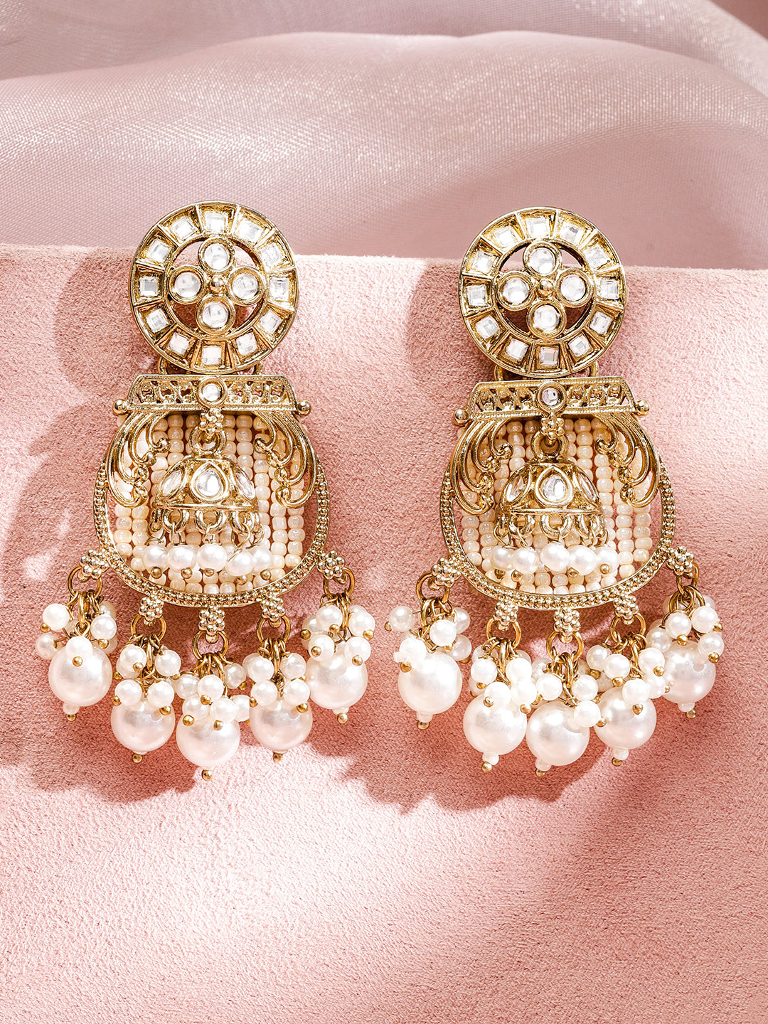 Stylish Ivory Tone Danglers